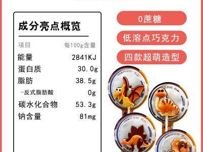巧克力棒棒糖批发卡通恐龙儿童零食造型糖果朱古力礼盒装脆脆棒图4