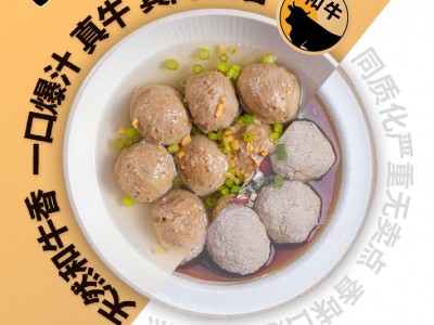 真牛馆和牛牛肉丸预制菜半成品冷冻生鲜潮汕工艺牛肉丸厂家批发图2
