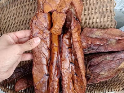 腊猪肺500g恩施柏树柴火烟熏湖北土猪农家味下酒菜肺猪心肺批发图5