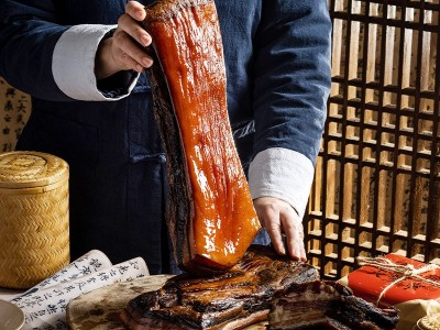 四川特产手工腌制酱肉三层五花肉酱油肉腊肉500g风干肉土猪肉年货图2