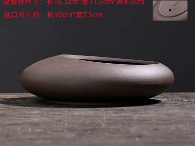 复古紫砂蝴蝶兰绿萝文竹发财树君子兰吊兰中式盆景绿植花盆盆栽图5