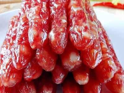 广东特产江门腊肠批发广府腊味腊肉生晒肠仔烧烤腊味切肉腊肠图3