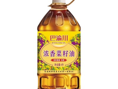 巴渝川非转基因浓香菜籽油4L 压榨菜籽油商用家用食用油油批发图5