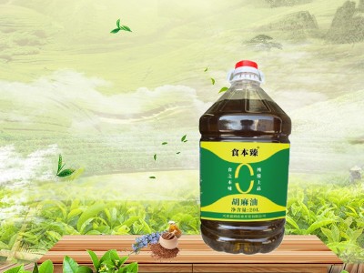 食本臻胡麻油20L凉拌炒菜无添加浓香亚麻籽油好油推荐图2