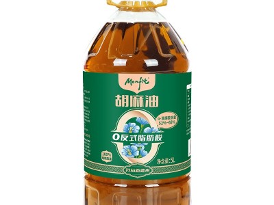 厂家直销 风味纯胡麻油家用烹饪炒菜食用油5L亚麻籽油整箱批发图5