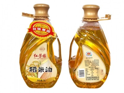 红芳园5L*4稻米油 家用商用大桶装食用油 5升非转基因稻米食用油图4