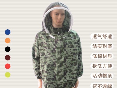 新款蜂衣防蜂衣防蜂服单件太空服蜜蜂防护服迷彩防蜂服图2