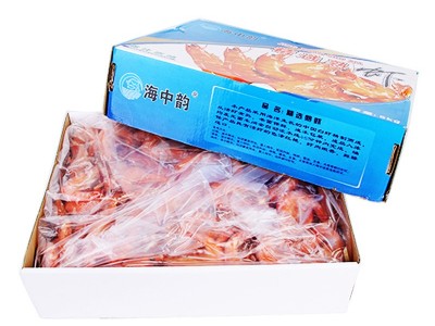 厂家直供干冰熟虾南美对虾大红虾鲜甜Q弹有嚼劲干冰个头大图5
