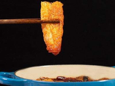 一件代发响铃卷黄金卷油炸腐竹豆皮素食麻辣烫火锅关东煮食 材商用图4