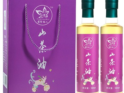 厂家直供无添加绿色山茶油 盈紫桂人 两瓶礼盒装500mlx2包邮图5