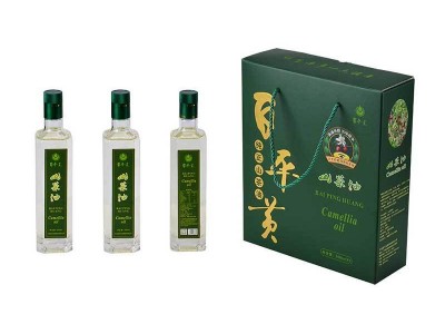 百平黄养怡山茶油纯压榨无添加精品食用山茶籽油 500mLX3瓶礼盒装图4