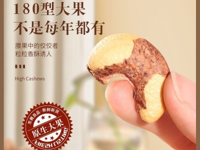 新货越南带皮腰果仁大颗粒500g袋装坚果原味紫皮带衣腰果孕妇特大图3