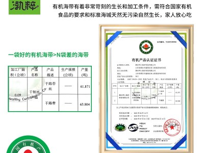 定制有机干海带板干货批发晒干500g袋装商用无沙海带丝片煲汤凉拌图2