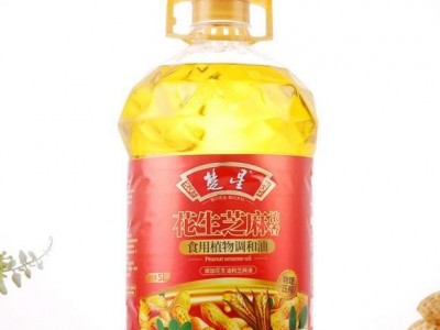 楚星花生芝麻油一级5L升食用油食用植物调和油图2