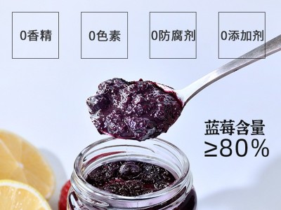 酒店早餐面包蓝莓酱定制家用小包装低脂儿童无添加蓝莓果酱代加工图4