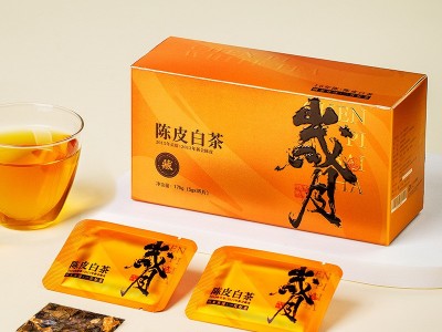 陈皮白茶白牡丹寿眉老白茶贡眉小方片饼干茶茶叶一件代发盒 装175g图2