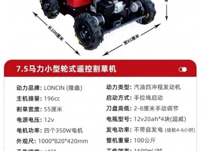 开荒锂电割草机草坪修剪除草机源头厂家履带式遥控割草机图5