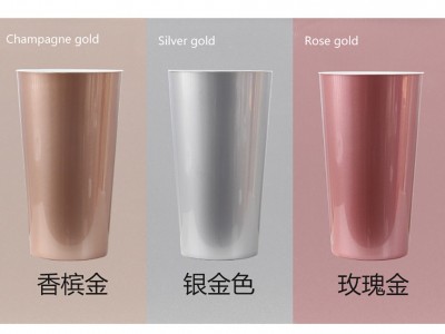 若澜园艺仿金色懒人花盆高桶高腰现代简约批发塑料花盆自吸水A4金图5