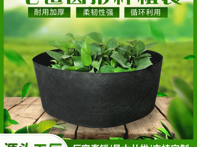 亚马逊跨境毛毡圆形种植袋美植袋加厚无纺布植树袋黑色育苗袋定制图3