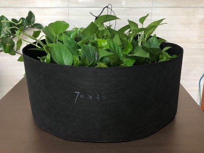 亚马逊跨境毛毡圆形种植袋美植袋加厚无纺布植树袋黑色育苗袋定制图2