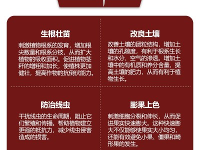 苗膨果上色大量元素水溶有机肥生根壮苗线虫处理土壤微生 物菌剂图4