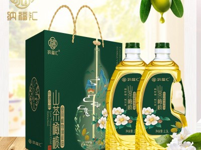 纳福汇山茶橄榄油礼盒1500ml*2食用植物油调和油家用炒菜节日送礼图2