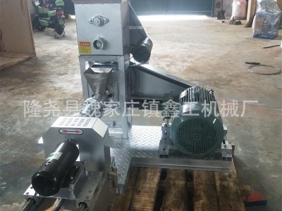60型狗粮饲料颗粒膨化机 家用三相电狗粮制作机 自熟玉米膨化机图5