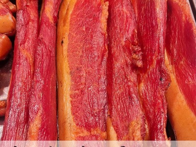 批发农家腊肉一斤装手工自制风干后腿肉真空装柴火烟熏腊 味美食图4