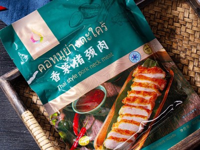 泰式炭烧猪颈肉厂家直发冷冻半成品香茅猪颈肉自带调料包整箱批发图3