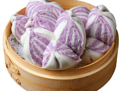 紫薯开花馒头方便速食营养早餐冷冻半成品粗粮点心包子面食批发图5