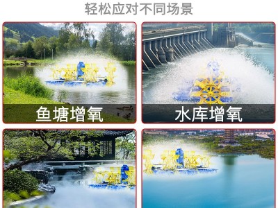 水车式增氧机3KW大功率鱼塘增氧机鱼虾鳗鱼打氧机304不锈钢增氧泵图4
