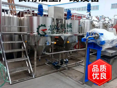 茶籽油精炼设备,压榨一级核桃油流水线,低温胡麻油榨油精炼生产线图2