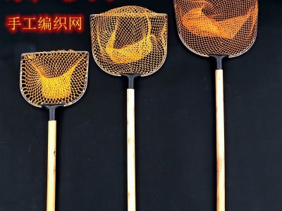 水产鱼捞养殖卖鱼海鲜餐围虾馆不锈钢编织网兜细小眼密木柄把抄网图2
