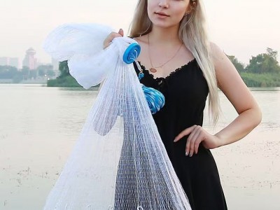 源头厂家渔网批发手抛网美式撒网单丝线飞盘式撒网网兜抄网渔网图4