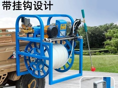先锋电动打药机新款360度旋转摆头收放全自动智能遥控卷管喷雾器图2