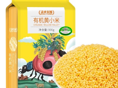 盖亚农场 五谷杂粮有机小米黄小米900g/袋农家杂粮小米粥小米图3