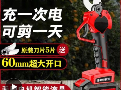 户外快速无线电动园林剪刀新款修枝剪果树树枝剪电剪刀厂家批发图3