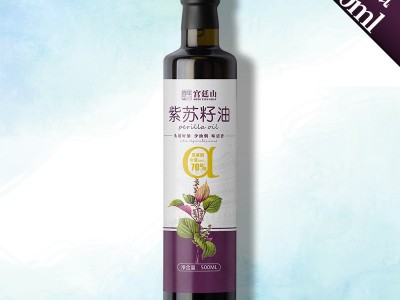 宫廷山紫苏籽油500ml纯苏子籽食用油一级冷榨亚麻酸口服凉 拌直饮图5