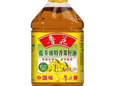 【官方直营】鲁花低芥酸特香菜籽油5L物理压榨非转基因食用油图5