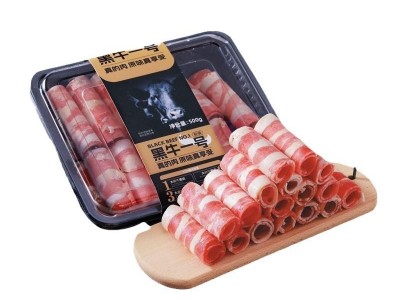 黑牛一号清真调理肥牛火锅食材牛肉卷冷冻涮火锅肉片餐饮商用批发图5