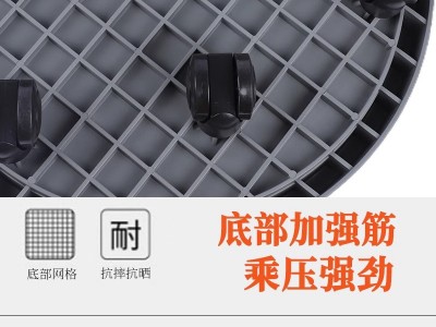 带轮花盆底座可移动滚轮植物接水托盘加厚滑轮塑料底盘花盆托盘图3