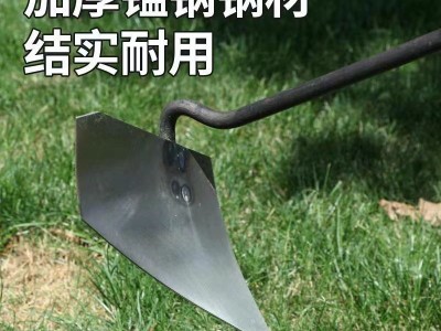 偏犁加厚锰钢三角锄头犁地锄松土特大号神器开开沟施肥尖头农用种图2