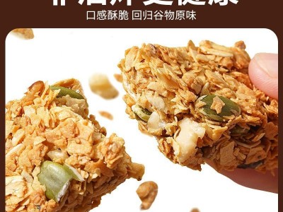 坚果燕麦酥能量蛋白棒压缩饼干零食品低无加蔗糖粗粮代餐饱腹脂肪图2