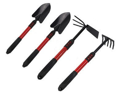 园艺工具四件套家用种花挖土除草锄头铲子五齿耙长柄赶海 工具套装图5
