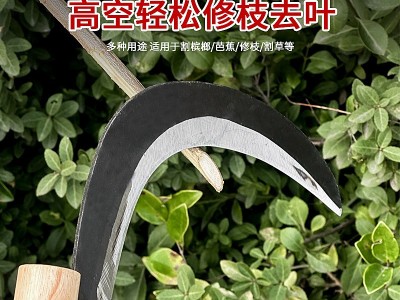 槟榔刀镰刀农用割草刀高空割香椿除草工具小镰刀户外钓鱼刀镰刀头图2