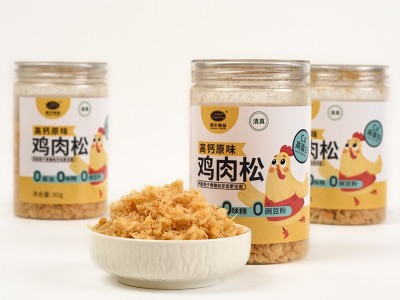 儿童肉松清真新鲜宝宝辅食原味开胃拌粥高蛋白营养零食罐装 鸡胸肉图5