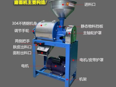 磨面机家用小型全自动玉米小麦五谷杂粮麸皮分离家用小麦磨面粉机图4