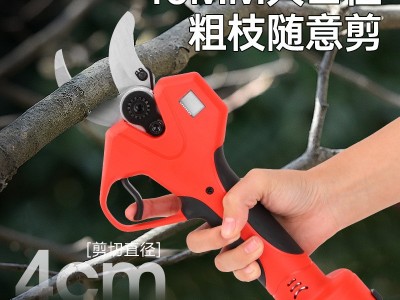 锂电园林剪刀电动修枝剪刀果树修树枝剪园林电动工具厂家批发图3