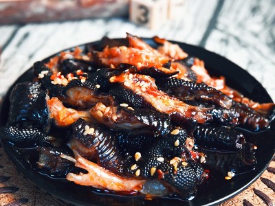 无骨鸡爪麻辣红油黑鸡爪凉菜半成品酒店专用摆摊批发即食红油鸡爪图3