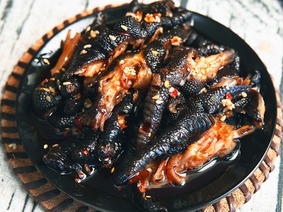 无骨鸡爪麻辣红油黑鸡爪凉菜半成品酒店专用摆摊批发即食红油鸡爪图4